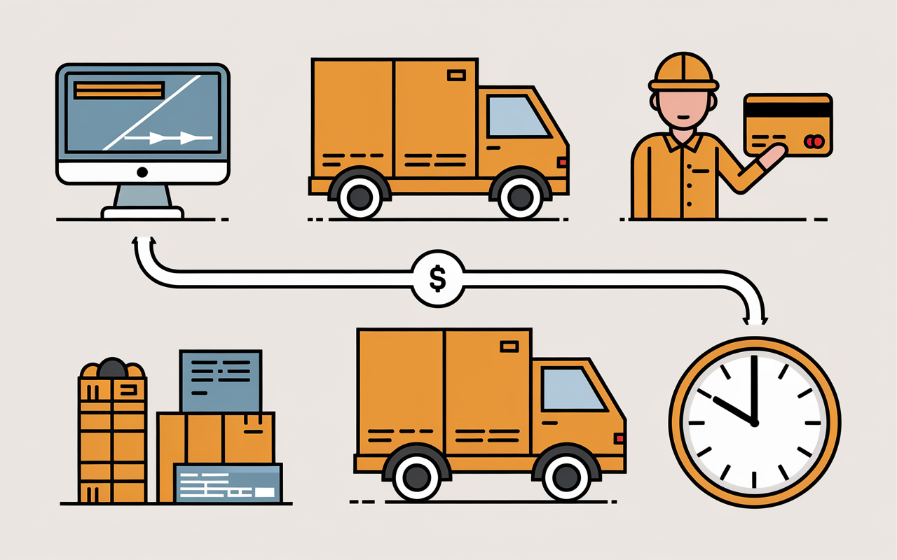 cash on delivery étapes livraison paiement