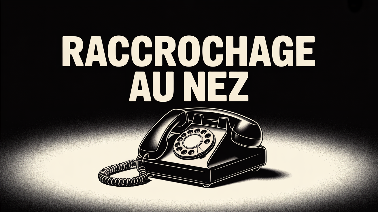 illustration telephone noir raccrochage au nez