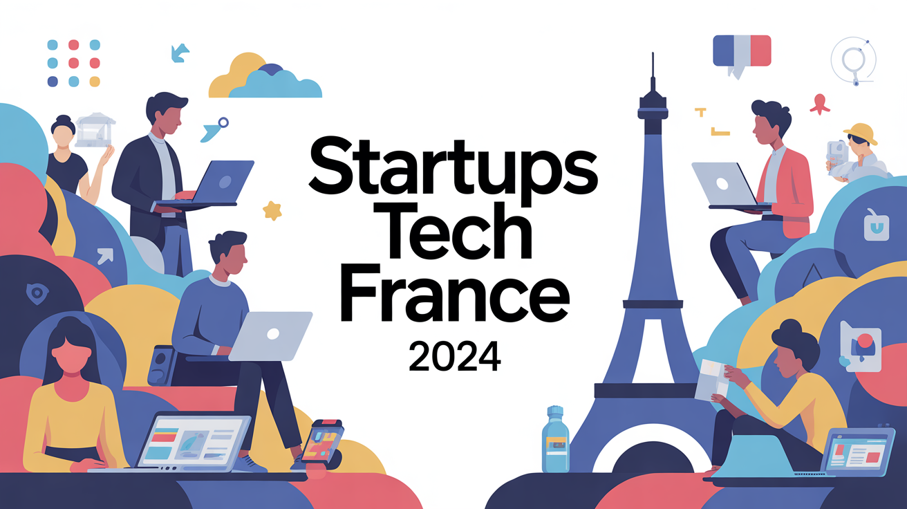 Illustration startups tech France 2024 Paris innovation