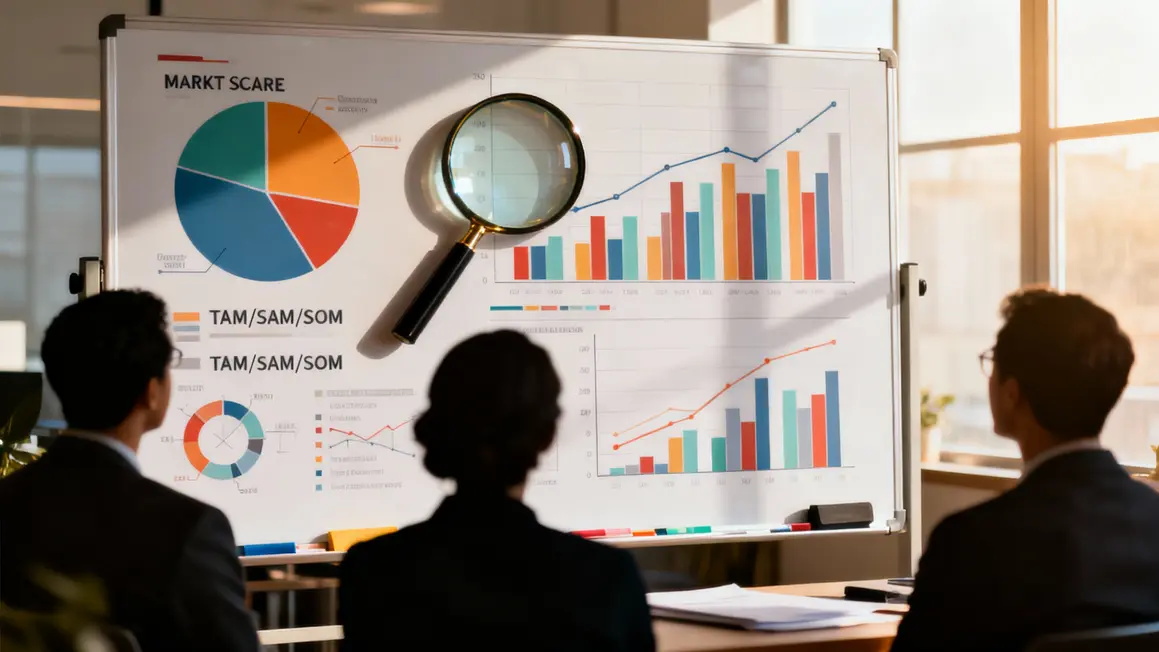 graphique analyse marché startup segment données