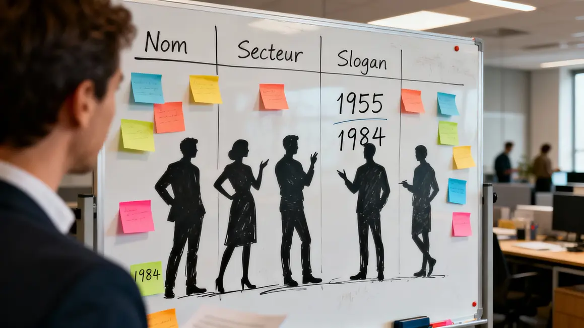 Tableau brainstorming marques M naming