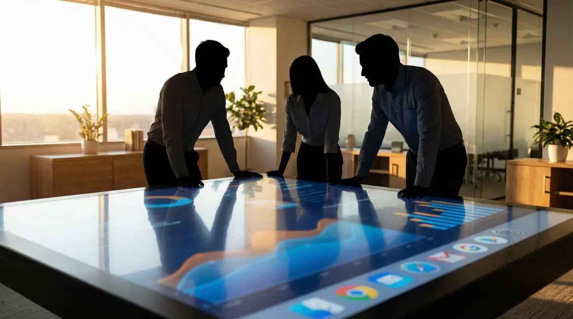 professionnels strategie digitale autour table numerique