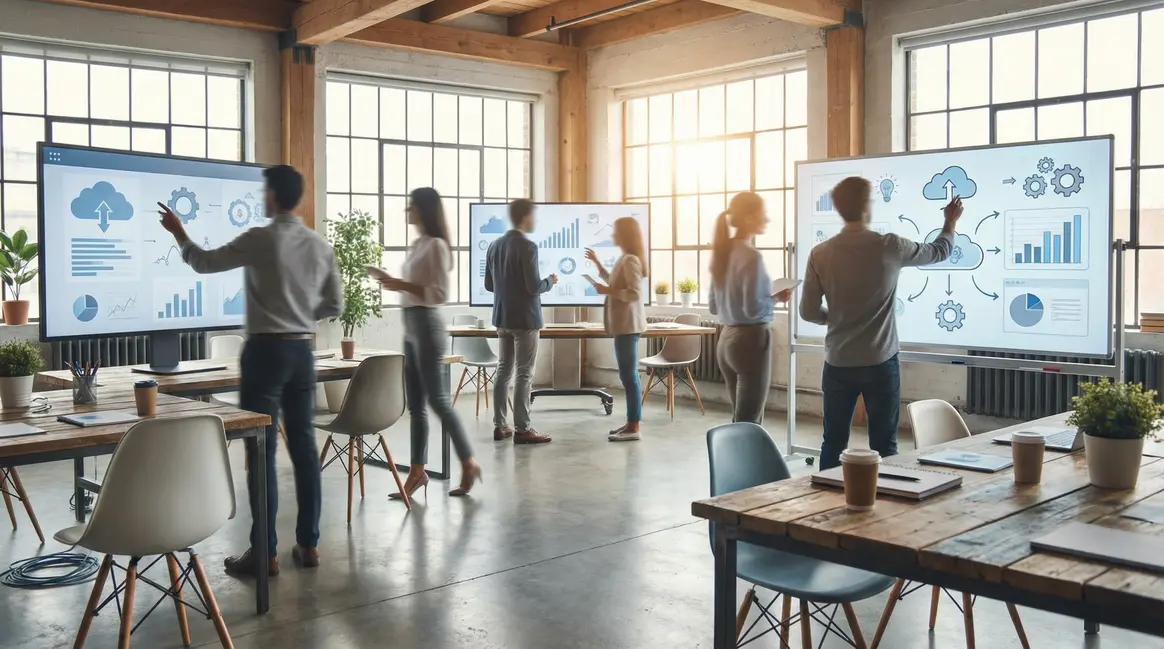 bureau moderne transformation digitale entreprise