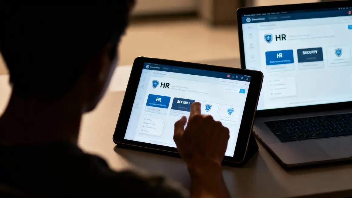 Interface portail Securitas RH et securite sur tablette