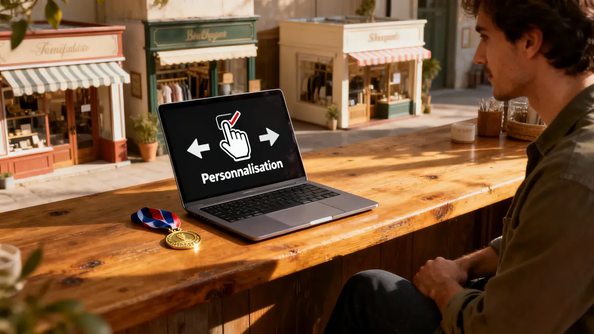 Boutique et ordinateur personnalisation digitale