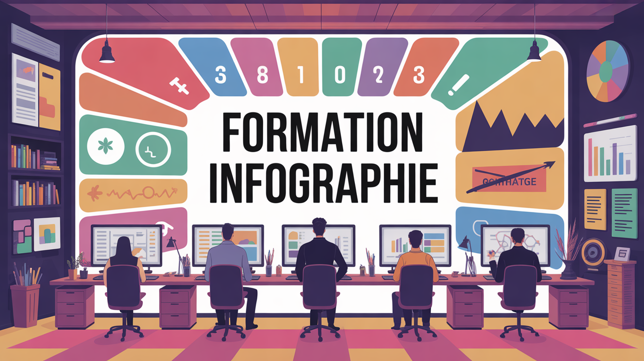 Formation infographie ambiance bureau creatif