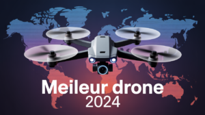 Meilleur drone 2024 sur carte du monde stylisée
