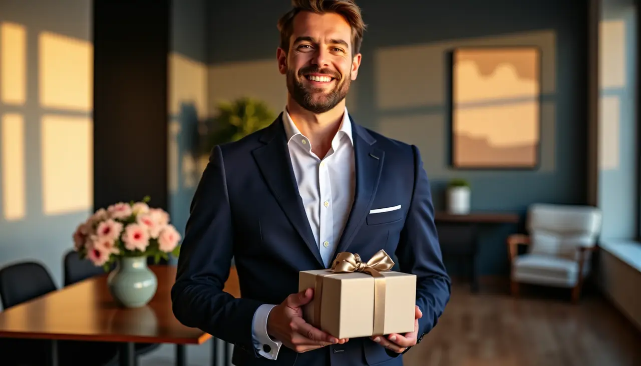 Illustration : l'acte d'offrir un cadeau sur-mesure va bien au-del&agrave; &mdash; cadeau d&rsquo;affaires personnalis&eacute; : comment marquer durablement les esprits ?