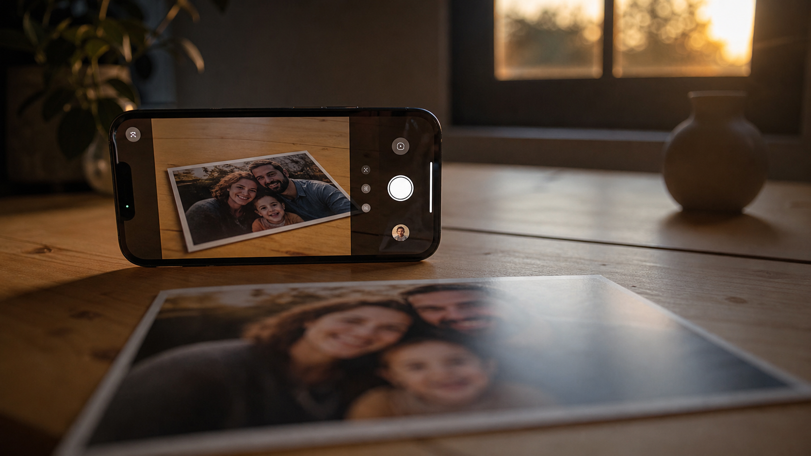 Qualité photo iPhone 13 : capture sur table en lumière chaude