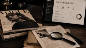 Contenus éditoriaux : bureau, magazines et analyse de contenu