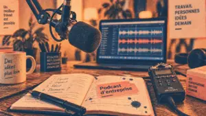Podcast entreprise : micro studio et enregistrement audio