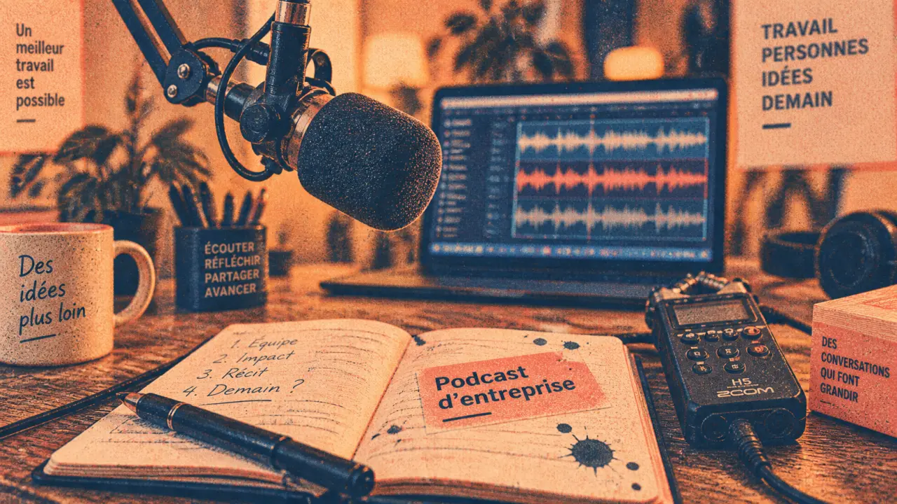 Podcast entreprise : micro studio et enregistrement audio