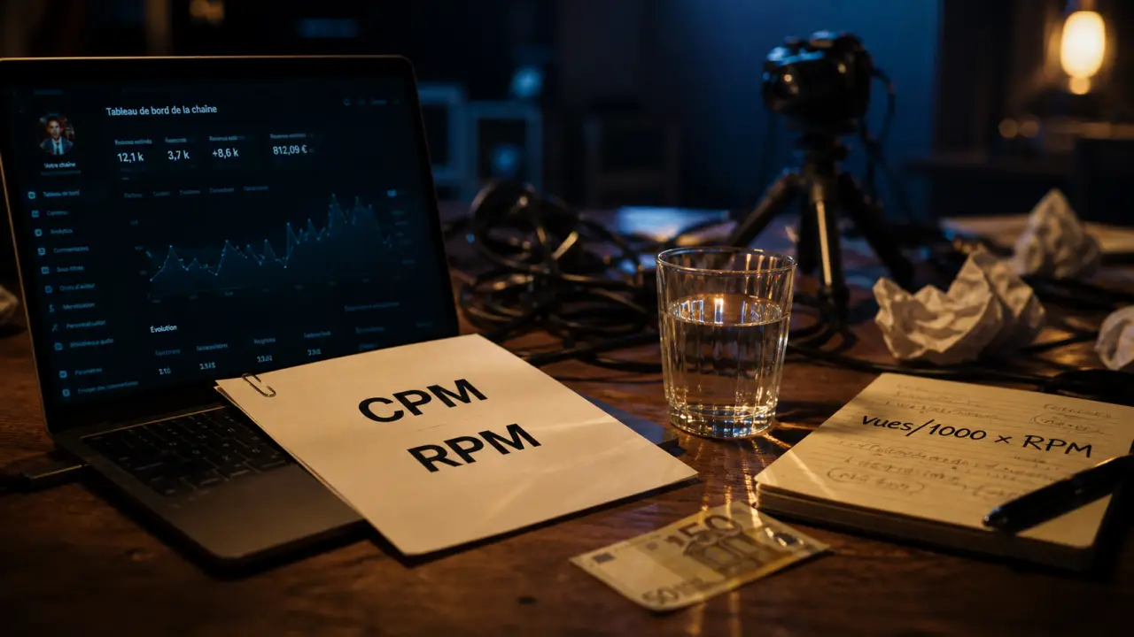 Rémunération youtube vue : CPM et RPM YouTube