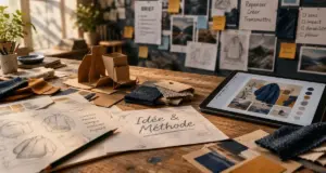 Metiers creatifs : atelier et numérique, table de création